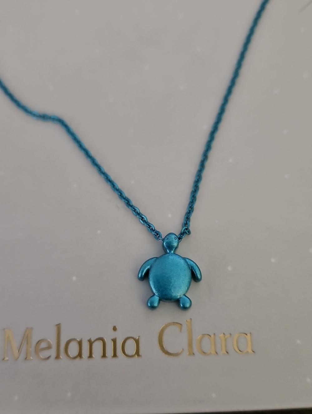 Blue Turtle Pendant Necklace